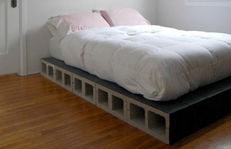 cinder block bed frame