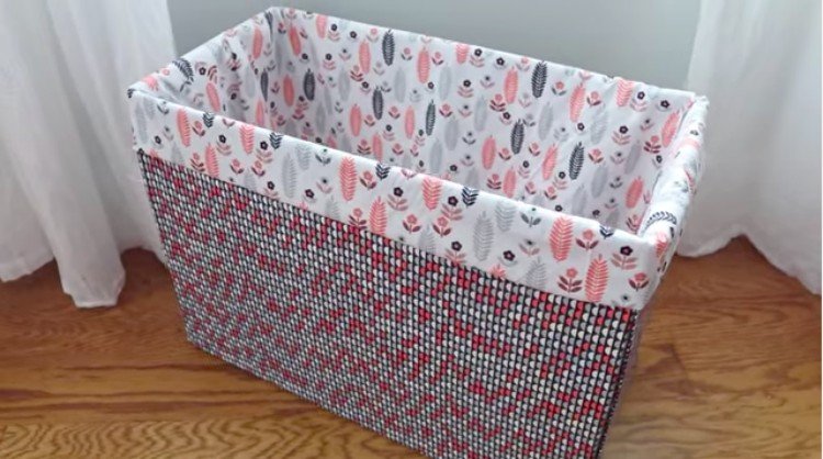 final DIY fabric box